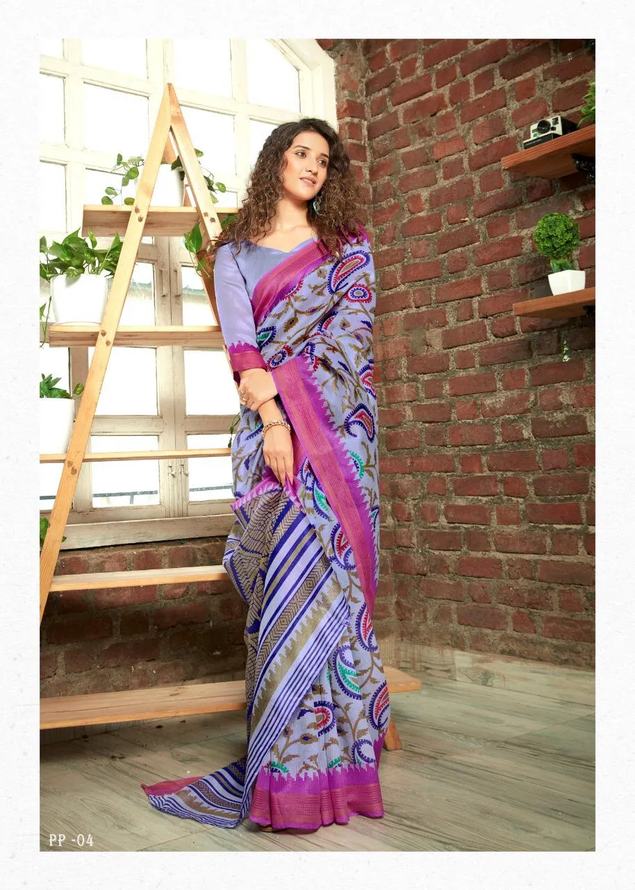 Shreyans Fashion Launched Ponnai Pattu Crystal Weaving Casual Wear Sarees