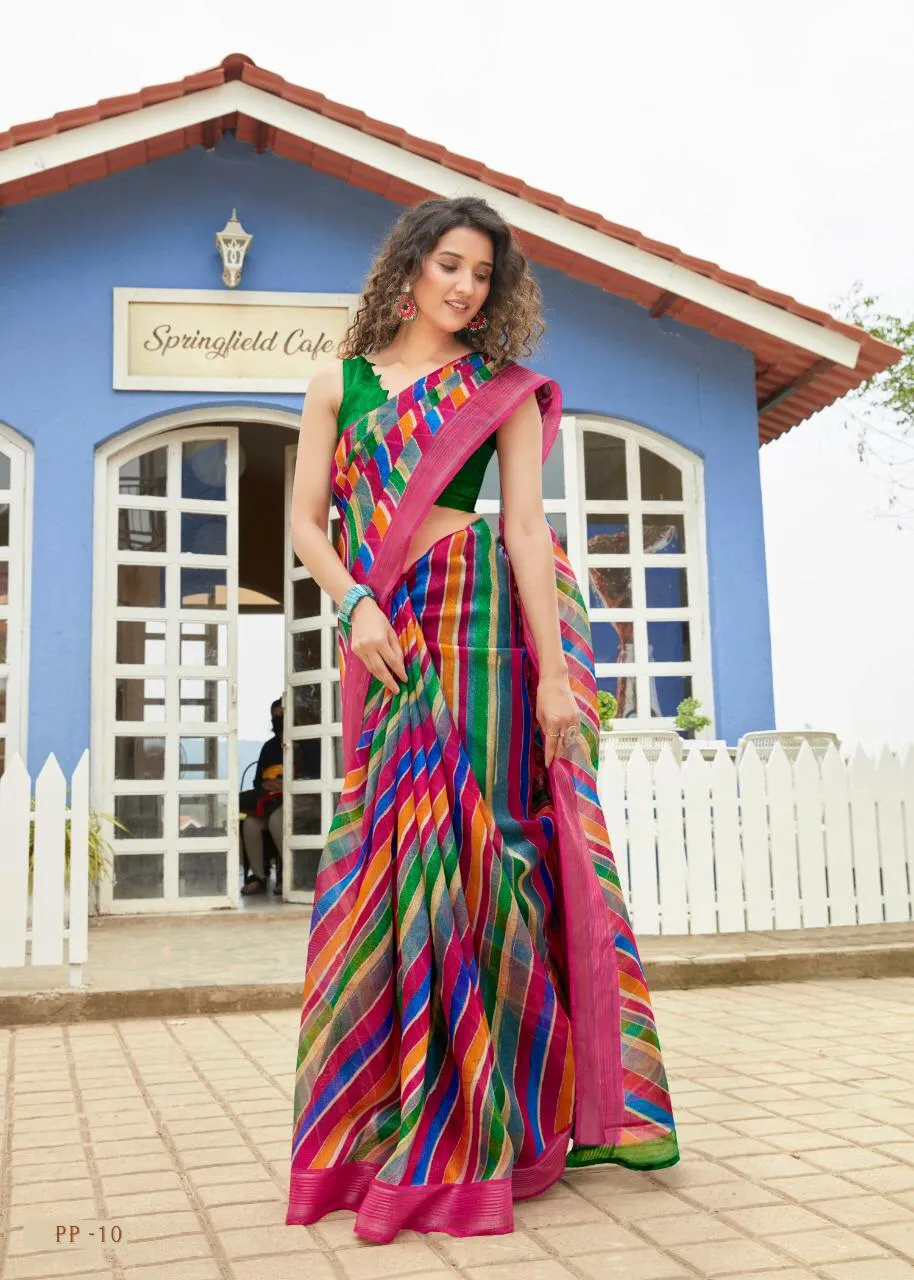 Shreyans Fashion Launched Ponnai Pattu Crystal Weaving Casual Wear Sarees