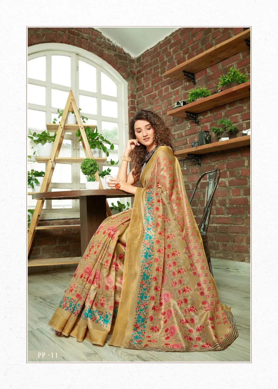 Shreyans Fashion Launched Ponnai Pattu Crystal Weaving Casual Wear Sarees