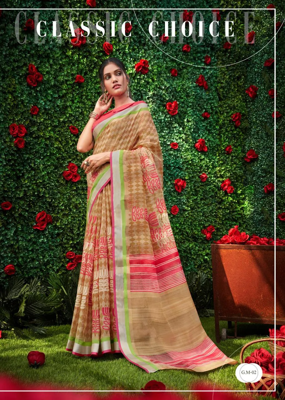 Shreyans Fashion Presents Geneus Multy Pattu Cotton Casual Wear Sarees