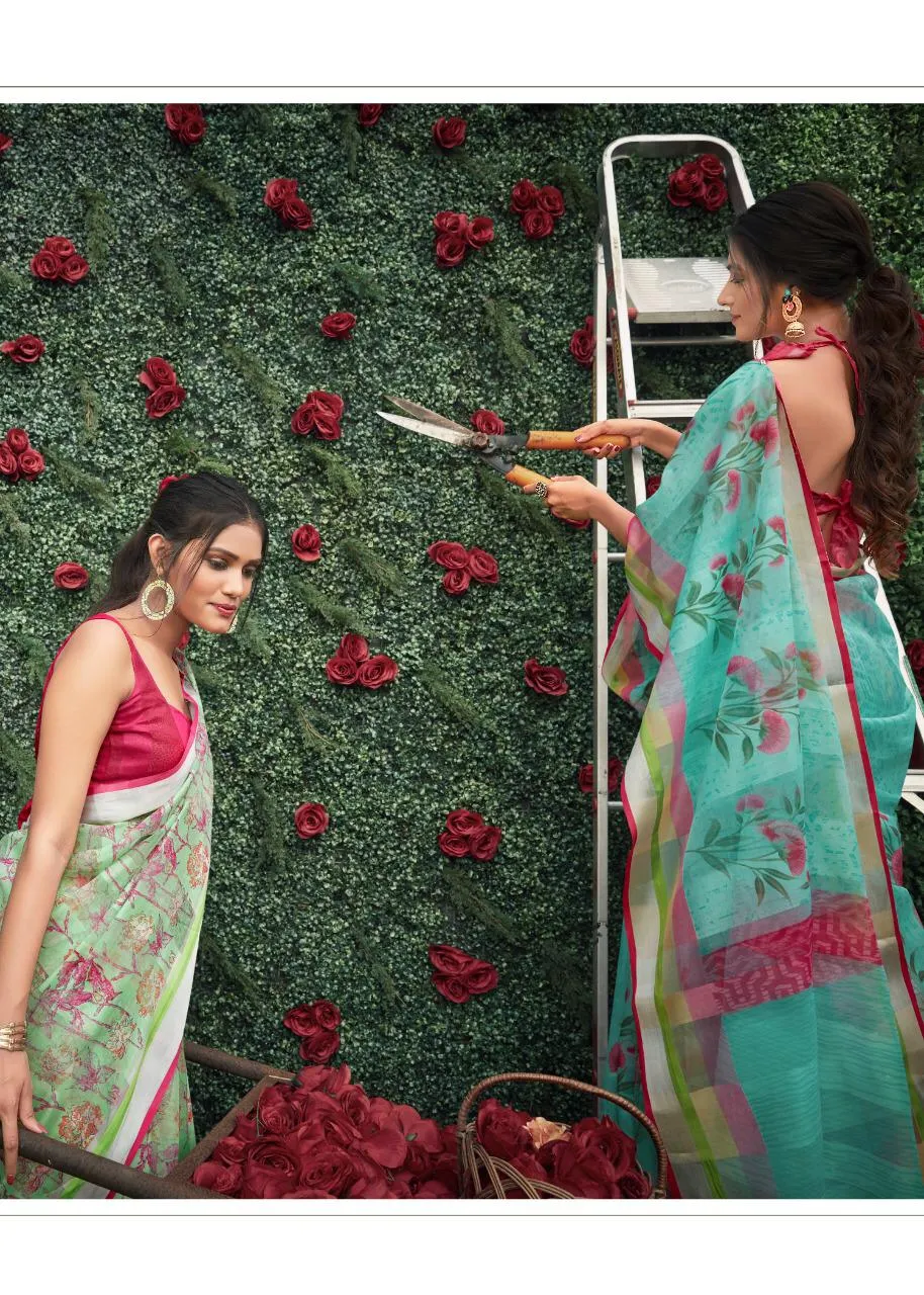 Shreyans Fashion Presents Geneus Multy Pattu Cotton Casual Wear Sarees