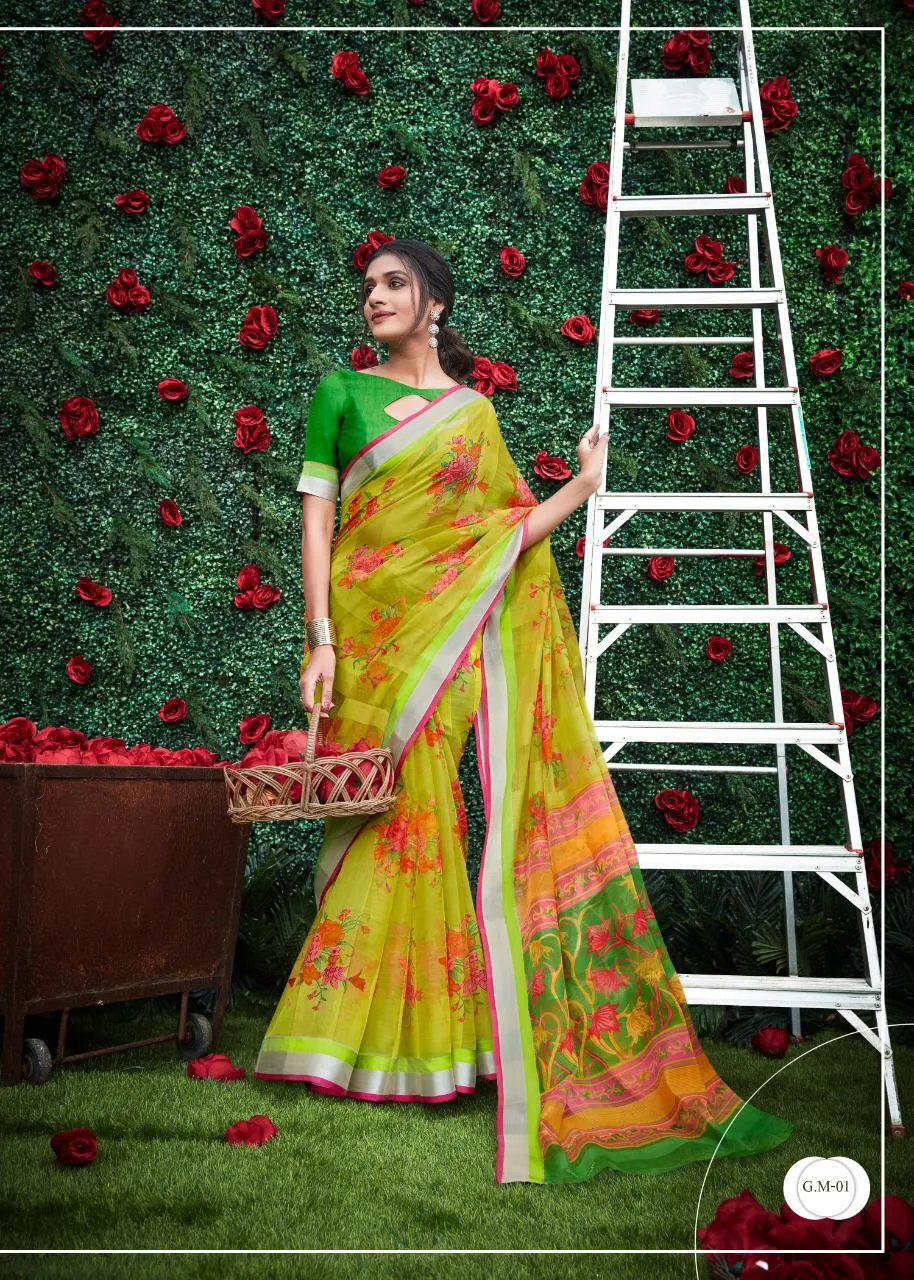 Shreyans Fashion Presents Geneus Multy Pattu Cotton Casual Wear Sarees