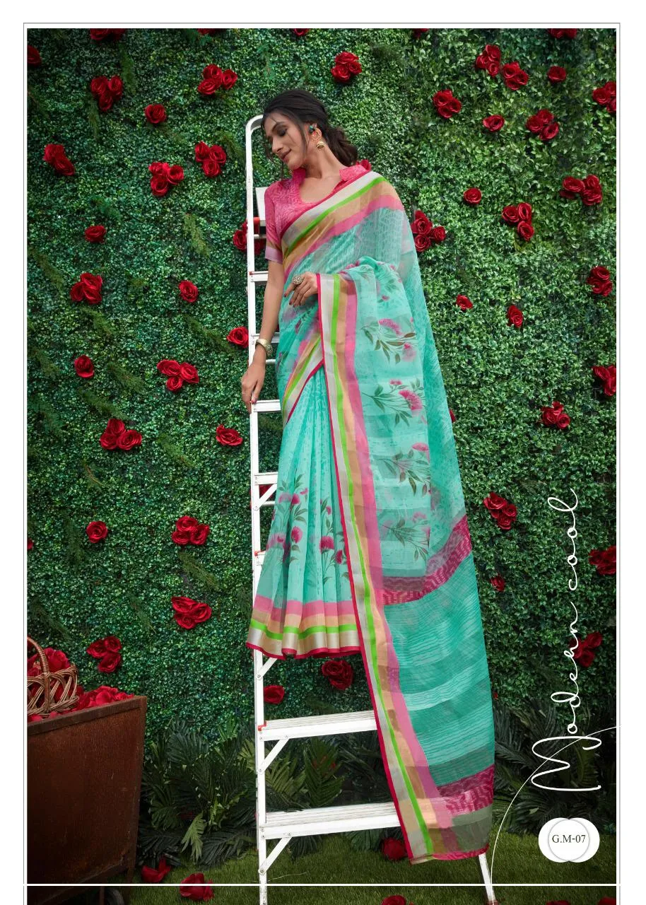 Shreyans Fashion Presents Geneus Multy Pattu Cotton Casual Wear Sarees