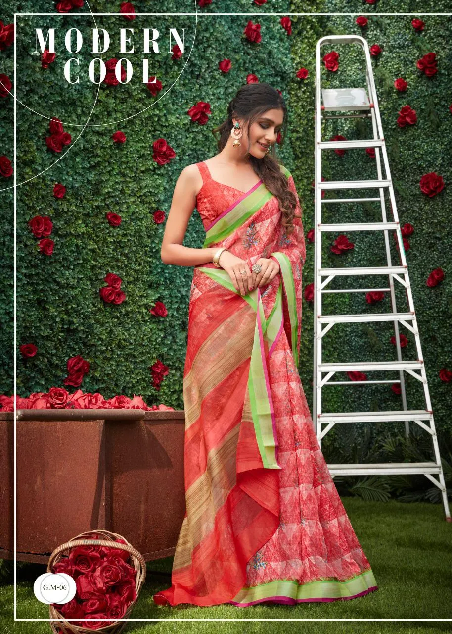 Shreyans Fashion Presents Geneus Multy Pattu Cotton Casual Wear Sarees