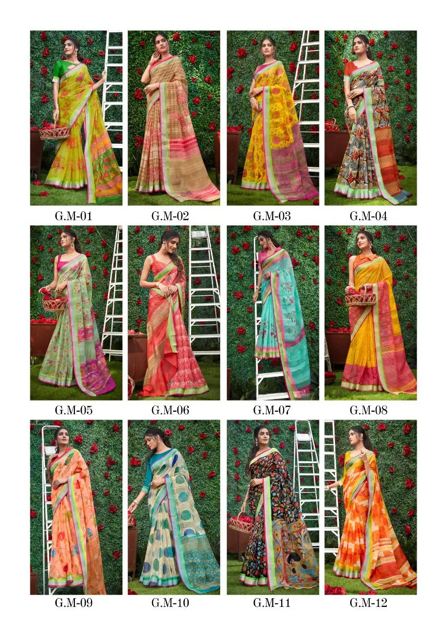 Shreyans Fashion Presents Geneus Multy Pattu Cotton Casual Wear Sarees
