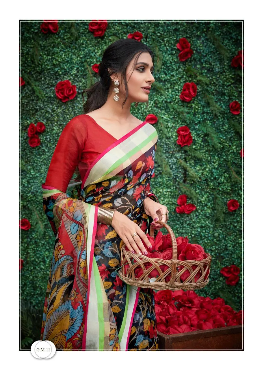 Shreyans Fashion Presents Geneus Multy Pattu Cotton Casual Wear Sarees