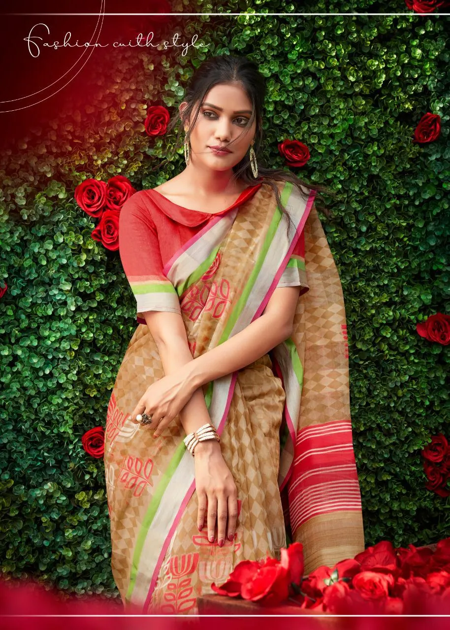 Shreyans Fashion Presents Geneus Multy Pattu Cotton Casual Wear Sarees