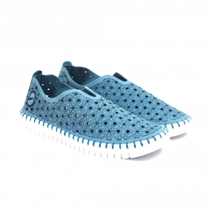 Ska Ladies Paz Slip On Vegan Shoe Blue