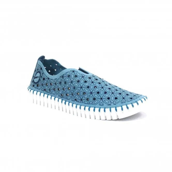 Ska Ladies Paz Slip On Vegan Shoe Blue