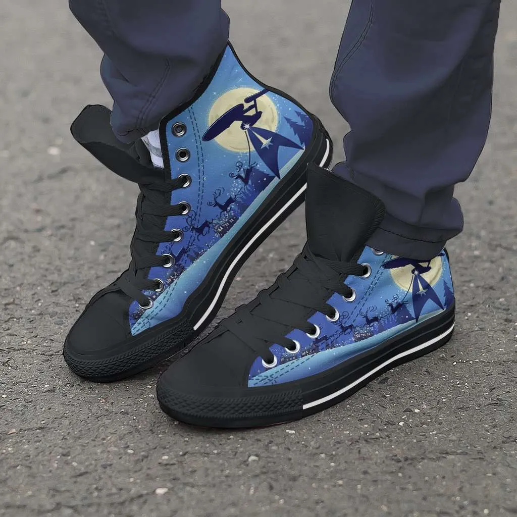 Star Trek Christmas Canvas High Top Shoes