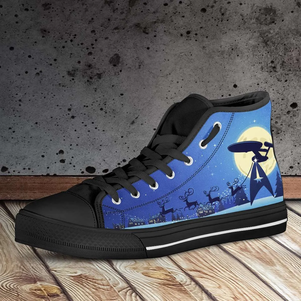 Star Trek Christmas Canvas High Top Shoes