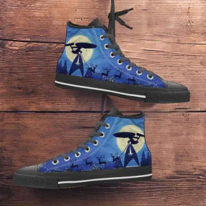 Star Trek Christmas Canvas High Top Shoes