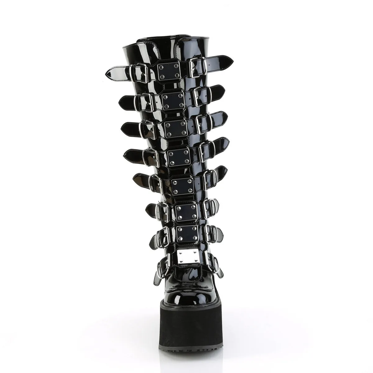 SWING-815WC DemoniaCult Black Patent Sexy Women's Mid-Calf & Knee High Boots (Alternative Footwear)