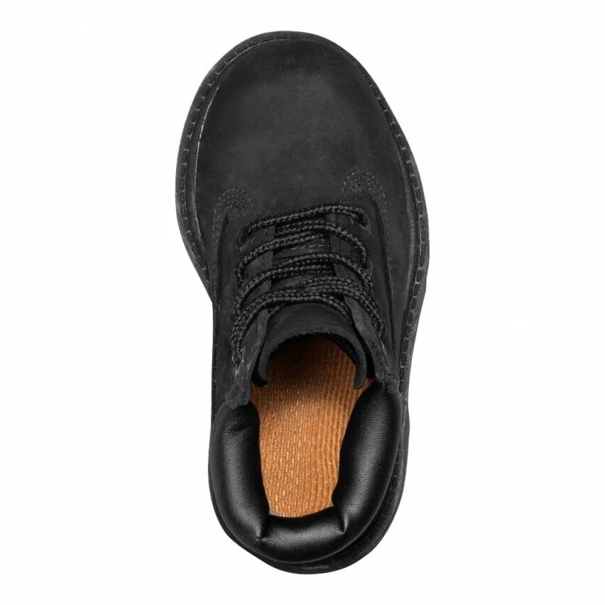 Timberland 6 Inch Premium TB012807 001 Baby Toddler Black Field Boot Shoes BS464