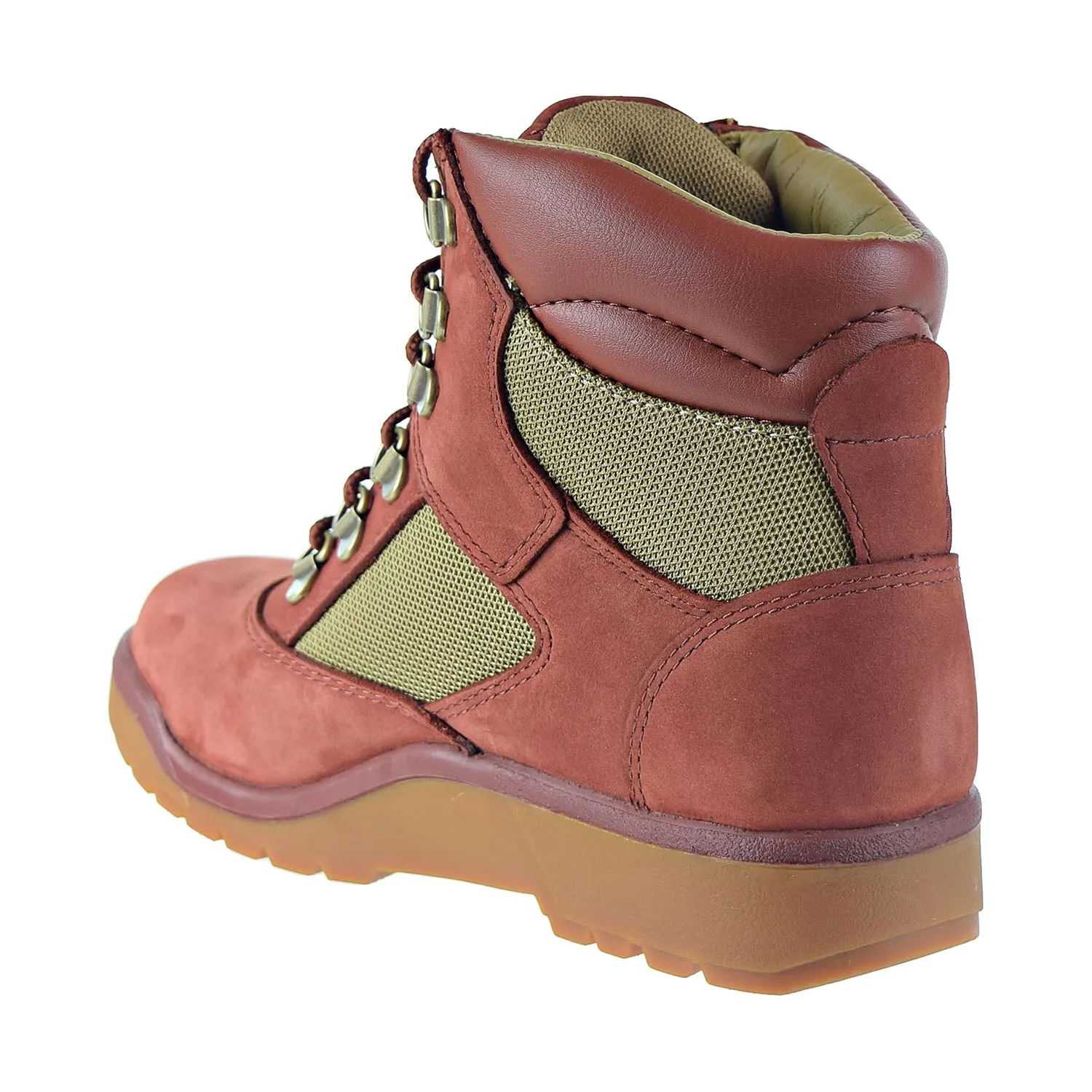 Timberland Big Kids' 6-Inch Field Boots Shoes Rust Nubuck
