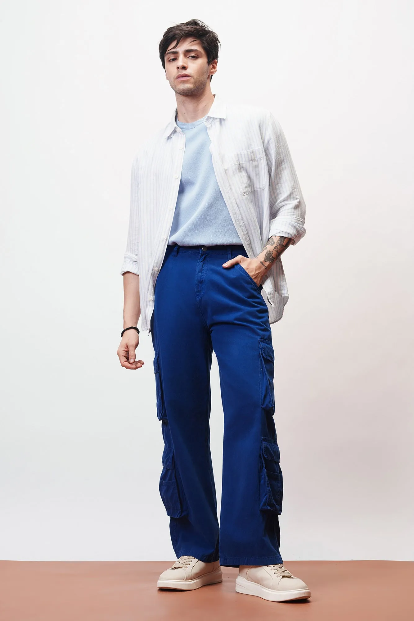 Turbo Blue Men's Cargo Pants