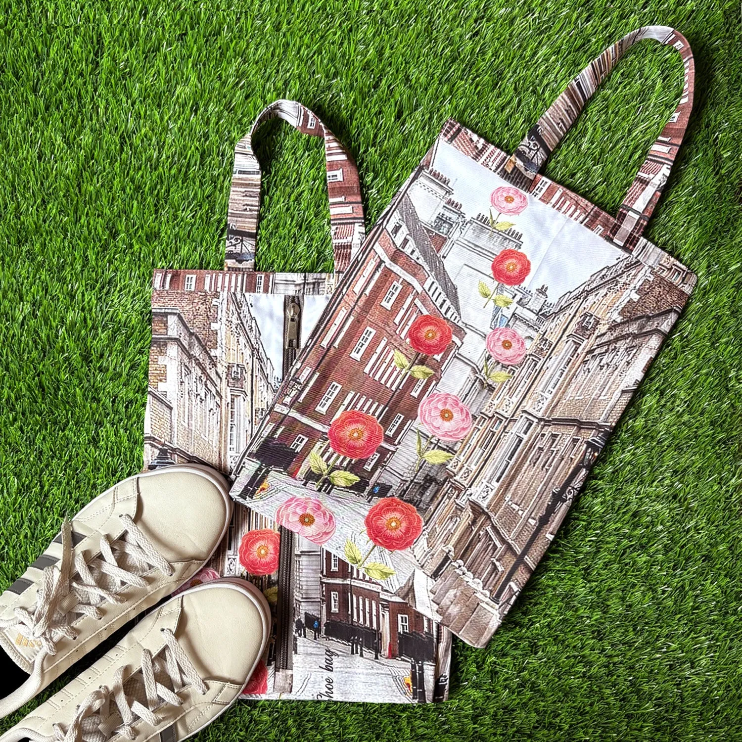 Urban Bloom Scape Shoe Bag