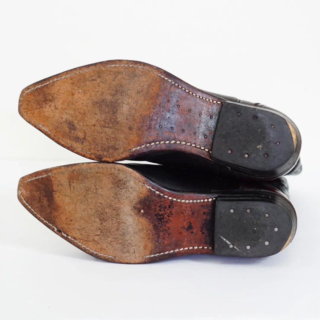 VINTAGE Leather Cowboy Boots