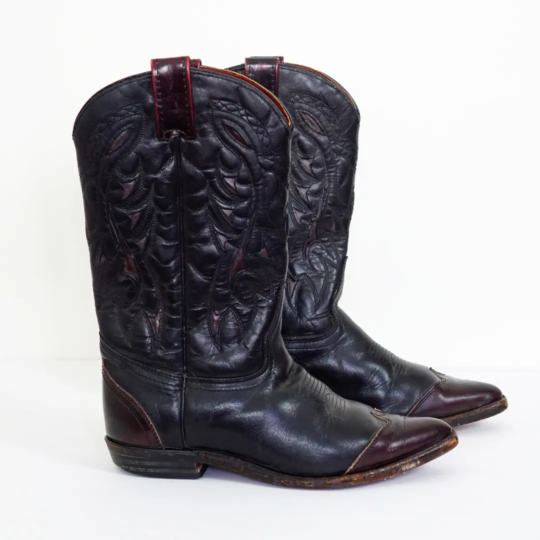 VINTAGE Leather Cowboy Boots