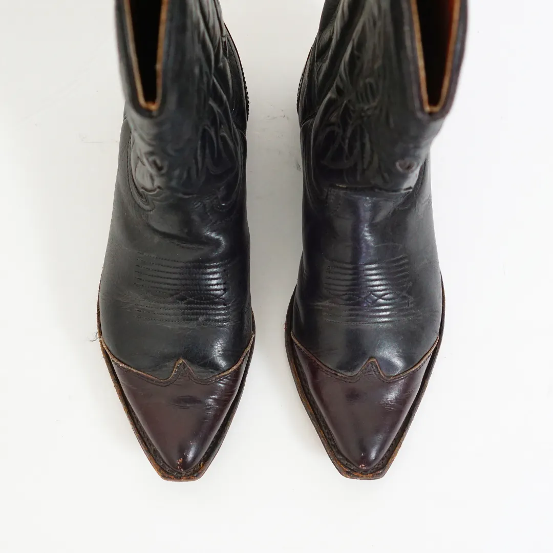 VINTAGE Leather Cowboy Boots
