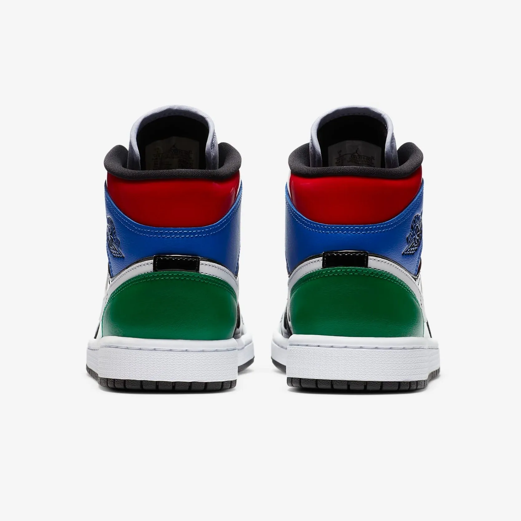 Women's Air Jordan 1 Mid SE "Multi Patent" (Black/Hyper Royal/Pine Green/University Red)(CV5276-001)